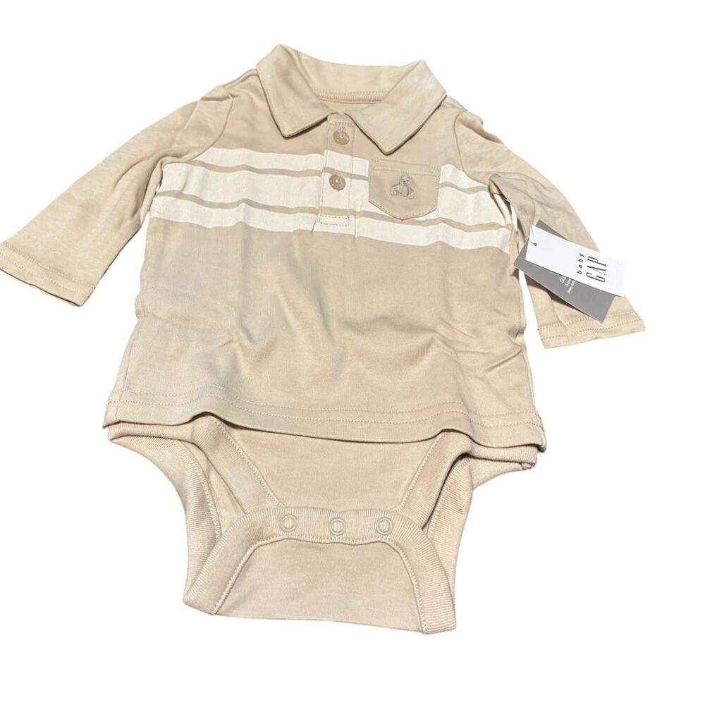 NWT 0-3M Boys BabyGap Dressy onesie with collar